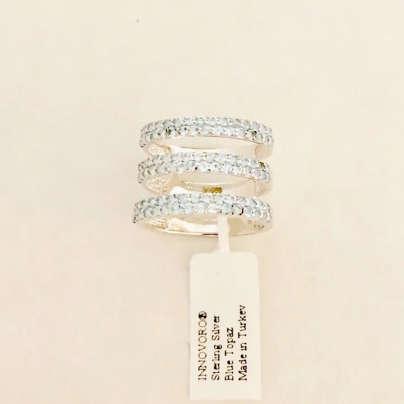 New 2.60ct Blue Topaz Sterling Silver Ring Size 7 - Picture 5 of 5